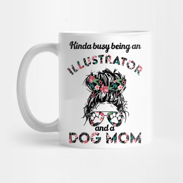 Illustrator woman and dog mom . Perfect present for mother dad friend him or her by SerenityByAlex